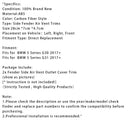 2017+ BMW 5 Series G30 G31 Carbon Fiber Style Kotflügel Seitenlüftungsleisten