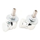 2x Motorrad Fahrrad Kunststoff Silber Totenkopf Nummernschild Bolzen Auf Schraube Auf Rahmen Mutter