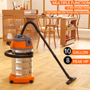 Nass-Trocken-Blasen, drei Verwendungsmöglichkeiten, 10 Gallonen, 3200 W, 8 PS, Edelstahl, Shop Vac, Staubsauger, Garage, tragbar, Autoaufbereitung für Haus, Garage, Werkstatt, Auto