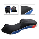 El asiento de pasajero del conductor de almohada completo se ajusta al azul para BMW R1200GS 14-18 R1250GS