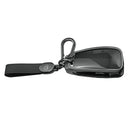Autoschlüsselhülle aus Aluminiumlegierung mit TPU-Finish, silberfarben, mit Schnalle, passend für Audi A6L, A4L und A3