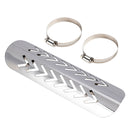 Stahl Auspuff Schalldämpfer Rohr Wärme Deflektor Abdeckung Chromeb Für Motorrad Roller BlackD