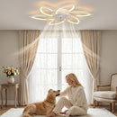 Loftsventilator LED blæser stille belysning & Fjernbetjening loftlampe