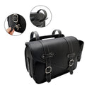 Heck Bag Pu Pu Side Saddle Tail Bag Bagasjepose Lagring Svart for motorsykkel