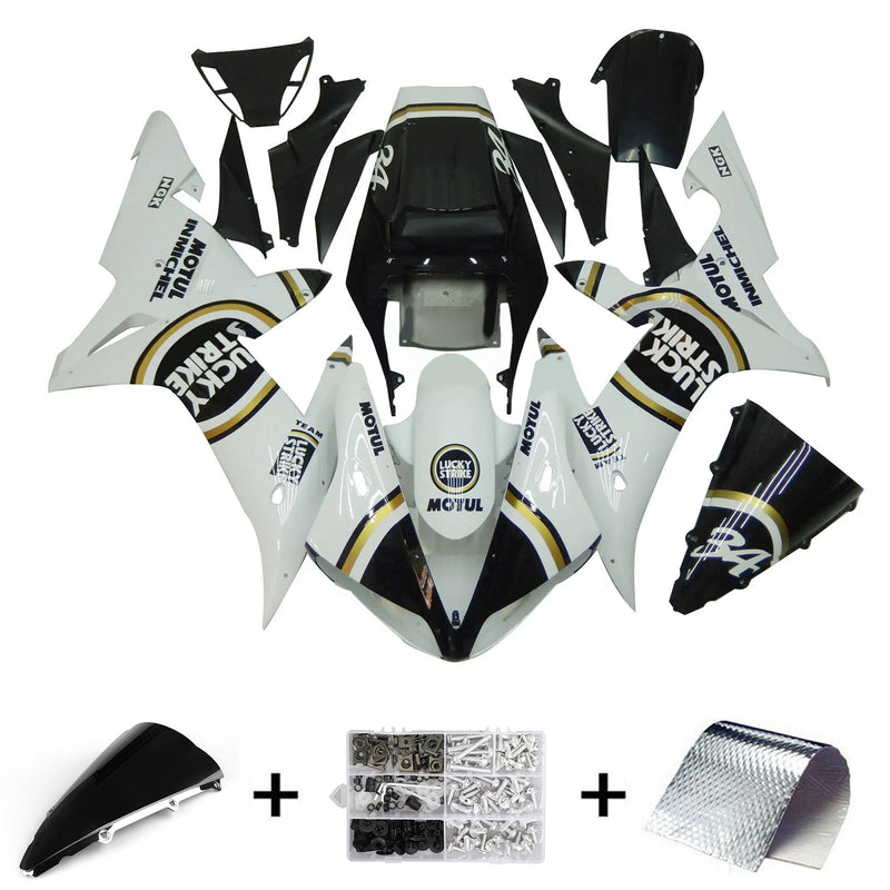 2002-2003 Yamaha YZF 1000 R1 insprutningsskyddssats kropp plast ABS