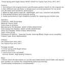 2012-2017 Toyota Prius Wrap Feather With Angle Sensor 84307-47020 8430747020