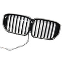 Grill przedniego zderzaka do BMW G05 LCI X5 od 2024 roku, pojedyncza linia z diodami LED, czarny błyszczący