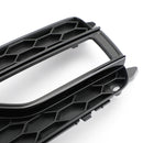 2013-2016 AUDI A5 S-Line S5 Pair Front Fog Lamp Black Trim Grills Grill