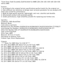 2017-2018 BMW 340i GT xDrive F31 L6 3.0L Front AWD Drive Shaft Assembly 26207632650 26209425910