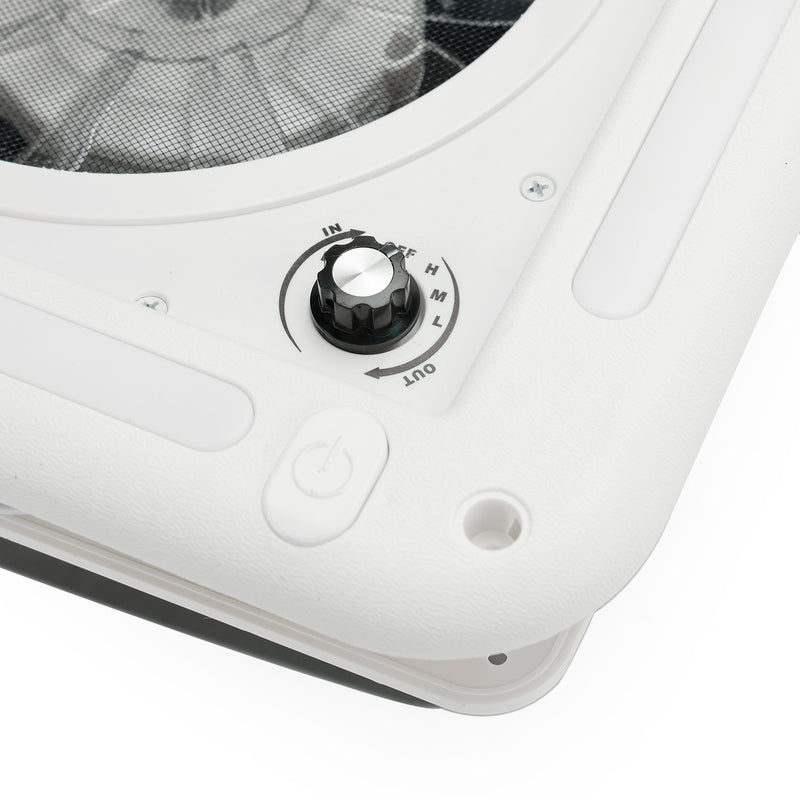 11" Dachlüfter für Wohnwagen – 3-fach stufenloser 12V Motor mit LED-Beleuchtung & Oberlichtfunktion