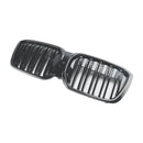 2022+ BMW IX3 G08 LCI grade frontal em forma de rim com ripas duplas em preto brilhante