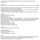 1994-1998 Ford Mustang Cobra Cowl Vent Scheibenwischer Kühlergrill Panel Abdeckung F5ZZ-6302228-BA