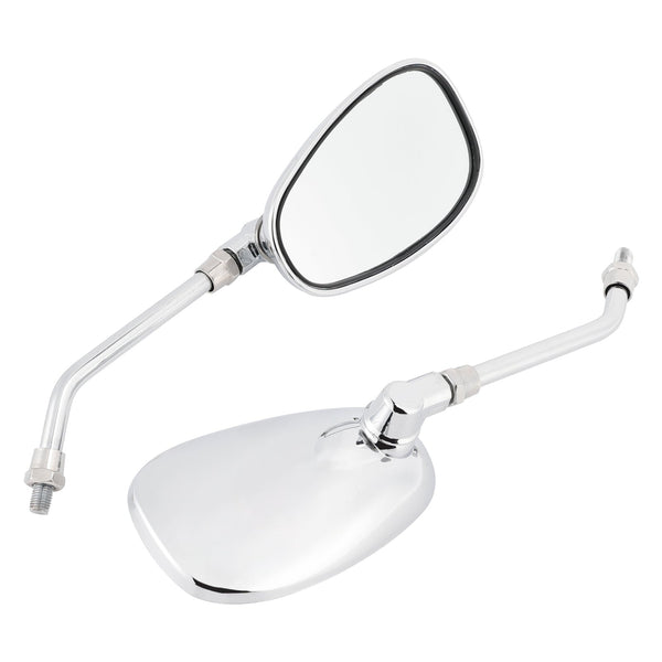 Paar schwarze M10-Rückspiegel für Yamaha V-Star XVS650 1998-2004 XVS1100 00-09