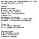 4 stücke Schwarz Innen Tür Panel Griff Pull Trim Abdeckung Für BMW E70 X5 E71 X6 07-14