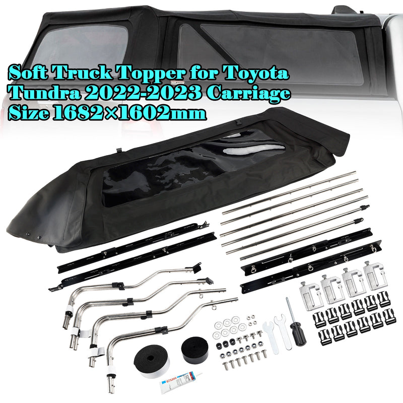 2022-2023 Toyota Tundra Carriage Soft Truck Topper Größe 1682×1602mm