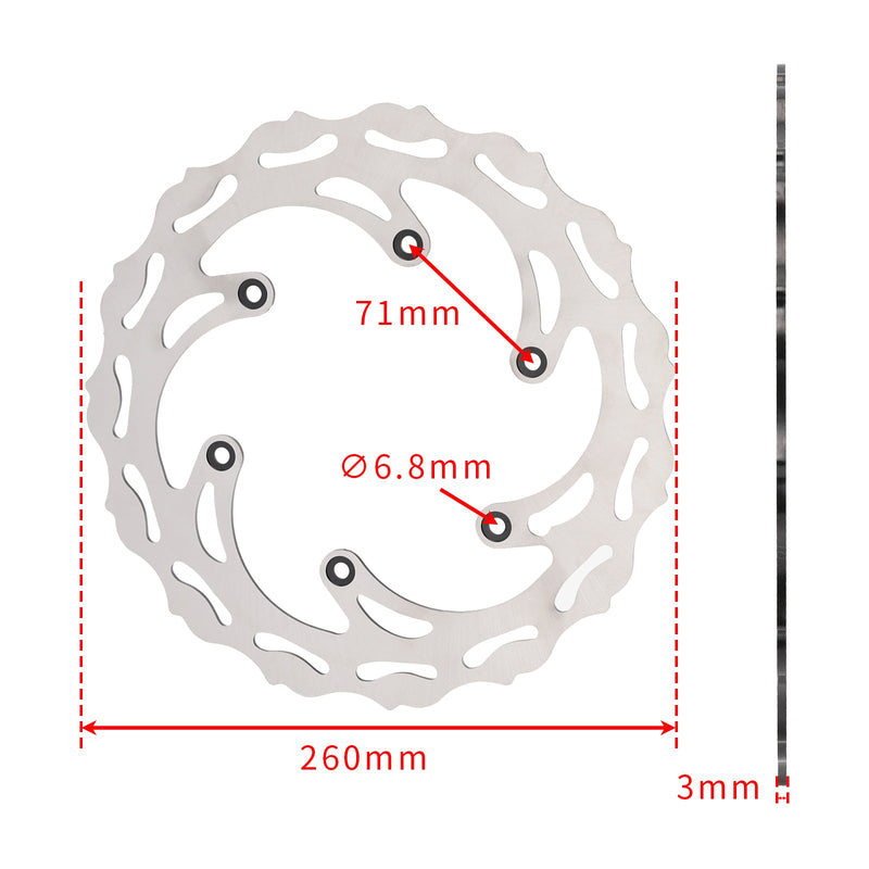 Vorne und Hinten Bremsscheibe Rotor Für 125 250 300 350 450 500 EXC XC SX SXF XCW