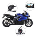 Grabador de vídeo DVR para motocicleta + cámara frontal 1080P Full HD y cámara de visión trasera