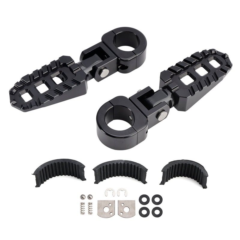 Universelle Fußrasten vorne, passend für Motorräder mit 1,25-Zoll-Lenkern