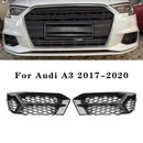 2017-2020 Audi A3 foran støtfanger Grill Tåkelys Deksel Lampe Ramme Trim Fit