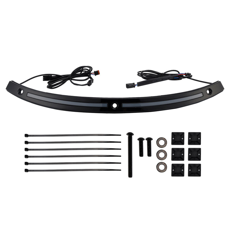 2014+Touring Electra Glide Street Glide Ultra Limited LED Lauf Blinker Licht Windschutzscheibe Trim