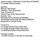 Center Konsole Deckel Halterung Armlehne Basis 5018906AB Für Dodge Dakota Durango