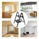 Step Ladder 2-tasoiset taitettavat alumiiniset leveät ja kevyet kompaktit tikkaat