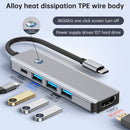 5-in-1-Typ-C + USB3.0 * 1 + USB2.0 * 2 + HDMI + PD100W-Schnittstellen-Hub-Adapter für MacBook