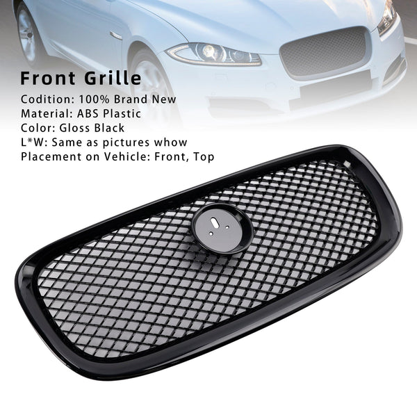 XF-R-tyylin etukerroksen baarigrilli Grille Fit Jaguar XF 2012-2015 Gloss Black