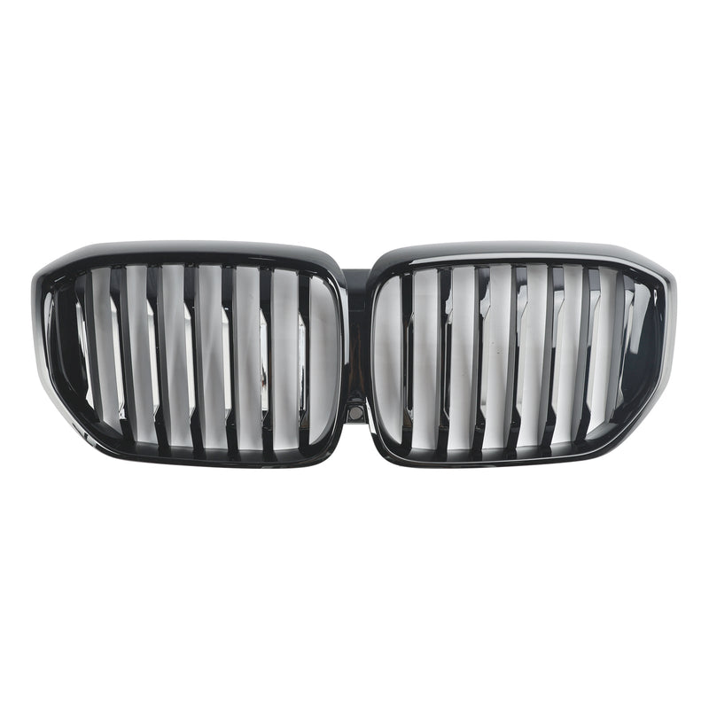 2024+ BMW G05 LCI X5 Single Line radiatorgrill blank svart for støtfangeren foran