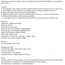 2011–2015 Kia Optima links obere hintere Tür Panel Trim Molding Chrom