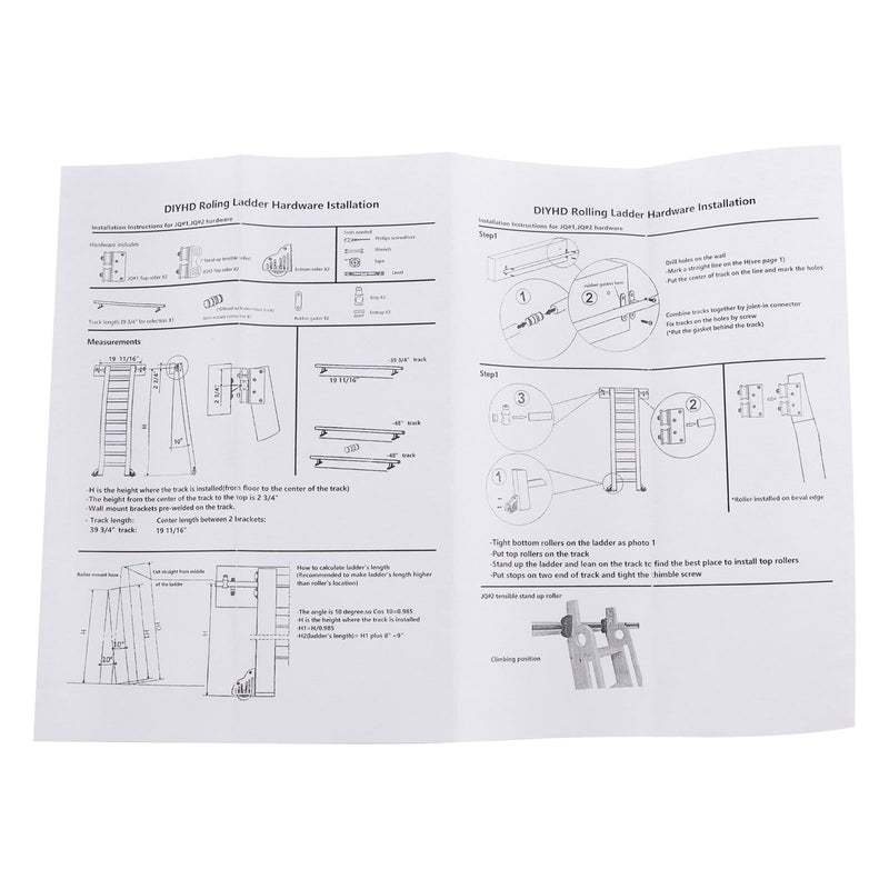 6.6 Foot Round Tube Aluminium Library Slider Ladder Maskinvaresett med brems