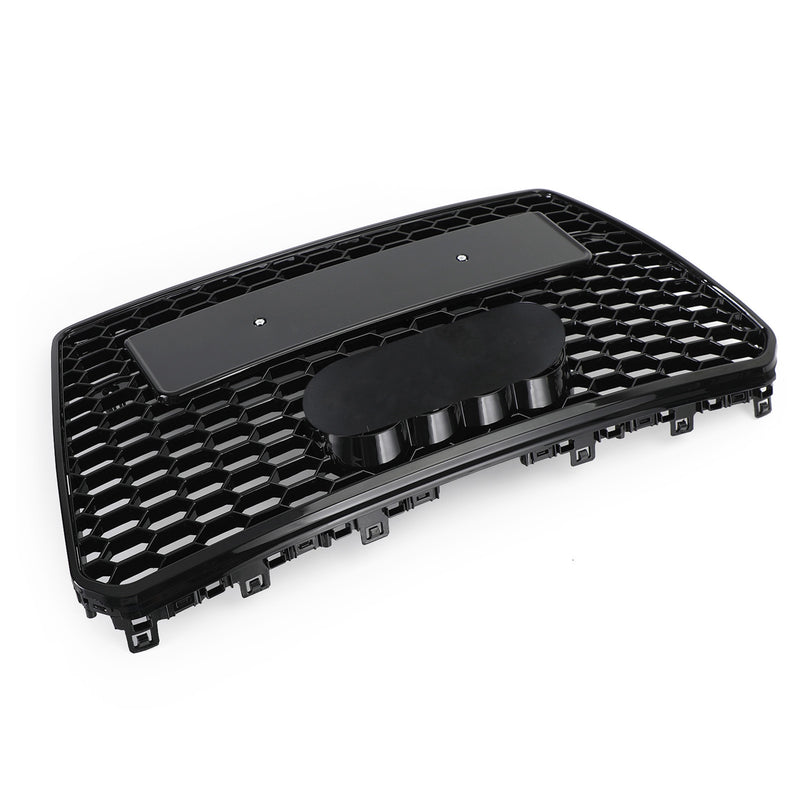 Parrilla hexagonal de malla deportiva tipo panal estilo RS7, compatible con Audi A7/S7 2012-2015, color negro