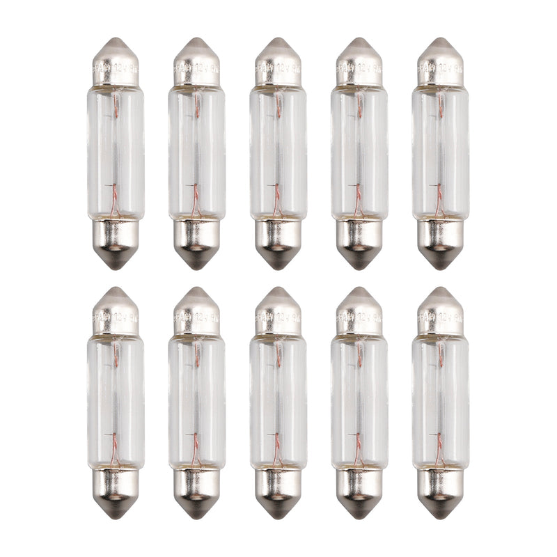 10 STÜCKE Auto Licht Rohrlampe birne C5W SV8.5 43 MM 6413 12 V 5 Watt Für OSRAM