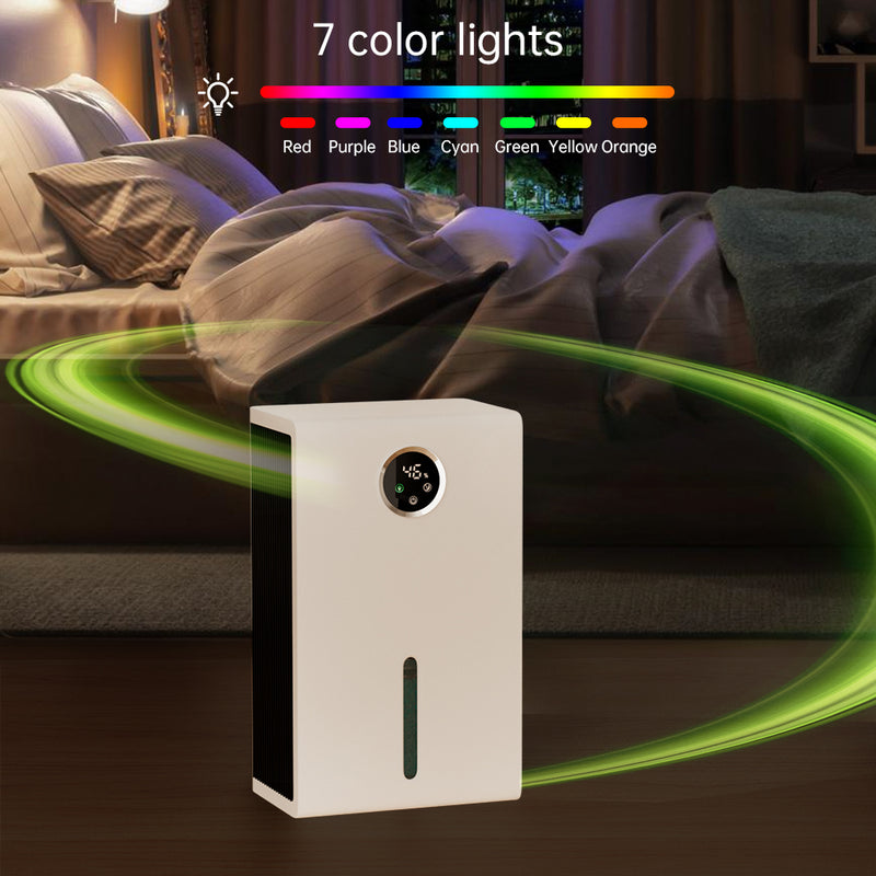 Entfeuchtung 1000 sq.ft Luftentfeuchter für Home 120 -Unzen -Panzer Ruhige und energiesparende negative Ionenluftreinigung 7 Farben LED LEG With touch Screen tragbarer Hausentfeuchter für Schlafzimmer Bad Keller