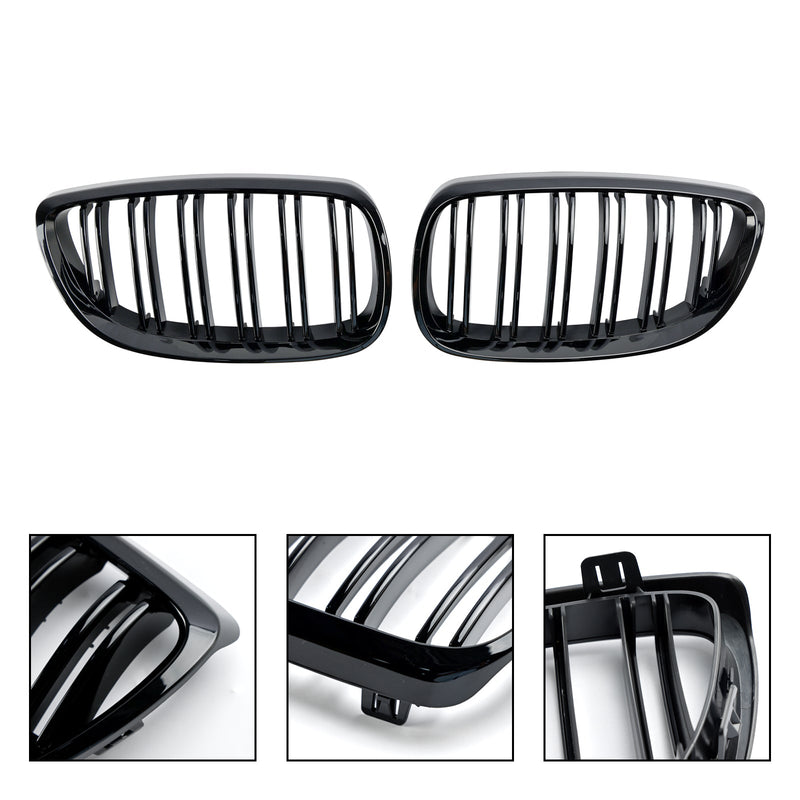 Glänsande svart front njurgrill Grill Passar BMW E92 E93 328i 335i 2006-2010 2DR