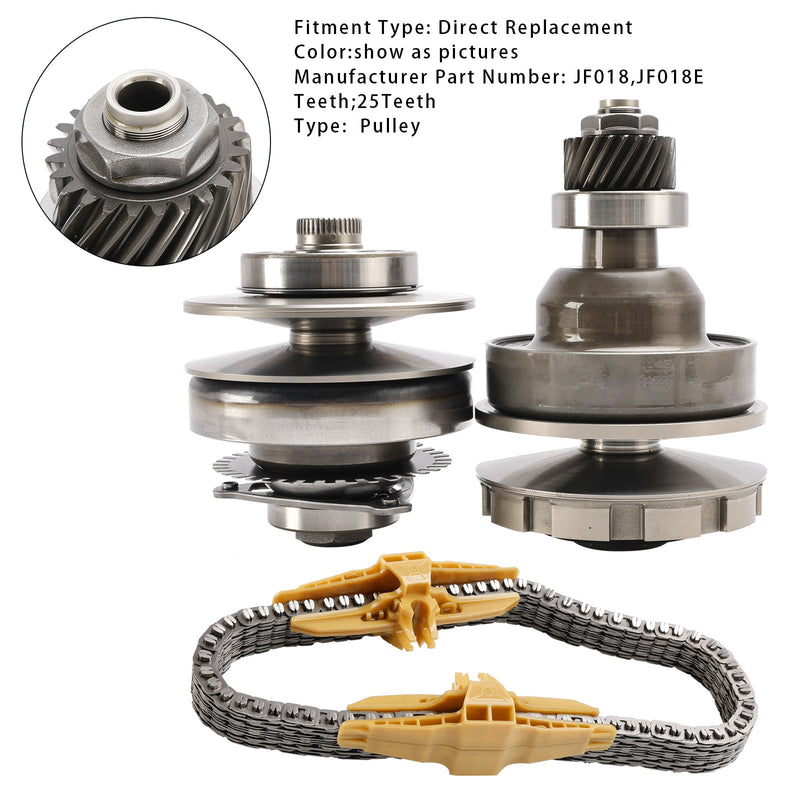 JF018 JF018E CVT Auto Übertragung Pulley Mit Gürtel Kette Für Nissan 25 Zähne