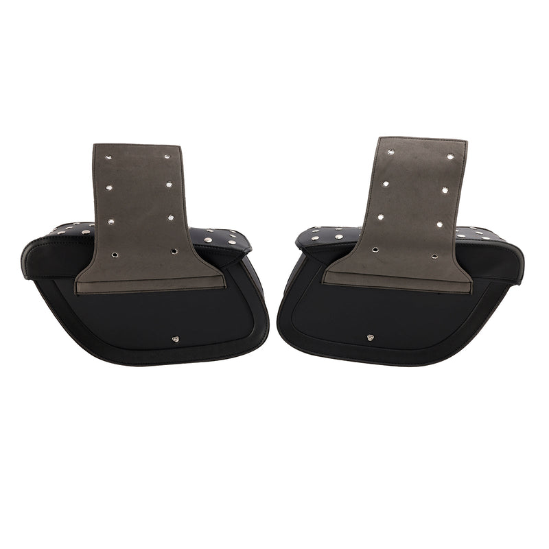 Universell sadelväska sida förvaringssvåse pu bagage svart 80L för motorcykel