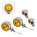 Motorcycle Beam Headlight Fog Lamp Custom Chrome