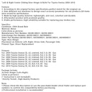 2004–2010 Toyota Sienna links und rechts, mittlerer Schiebetürscharnier und Rolle