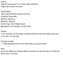 LS Lkw Ansaugkrümmer Hinten Brems Booster Vakuum Port 4,8 L 5,3 L 6,0 L LQ4 551927-PLUG