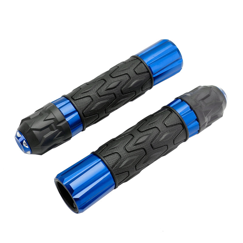 7/8 ""/22Mm Motorrad Lenker Handgriffe Cnc Universal Rot Für Motorräder Silber