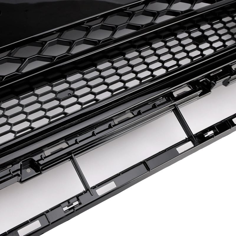 Schwarz glänzend Front Honeycomb Stoßstangengrill Grill Fit Audi Q5 2013-2017