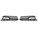 2013–2016 Audi A5 S-Line S5 2 bitar Front Fog Lights Black Cooler Grille