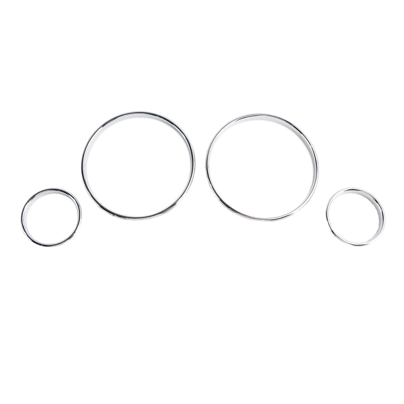 1999-2006 BMW E53 X5 Silver Dashboard Trim Rings Velocímetro Painel de instrumentos 500-125