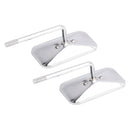 Braçadeira retangular retrô para espelho cromado para Yamaha XS650 SR400 SR500 W650