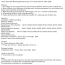 2003-2009 Toyota 4Runner 5dílný dveřní pás Větrnostní pás 68161-35060 68163-35030