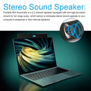 100Hz kablede USB-computerhøjttalere Stereo Soundbar til pc og bærbar, sort