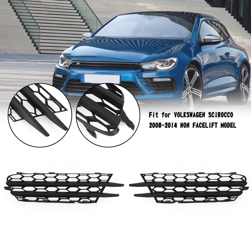 2008-2014 VW Scirocco -pari etupuskurin O/S Lower Grill 1K8853666B