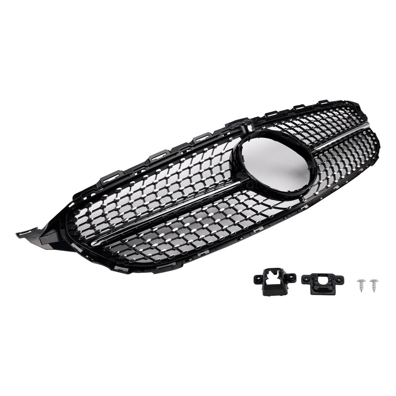 Diamond Front Grill Grille Fit Benz C-Class W205 C250 C300 C400 2015-2018