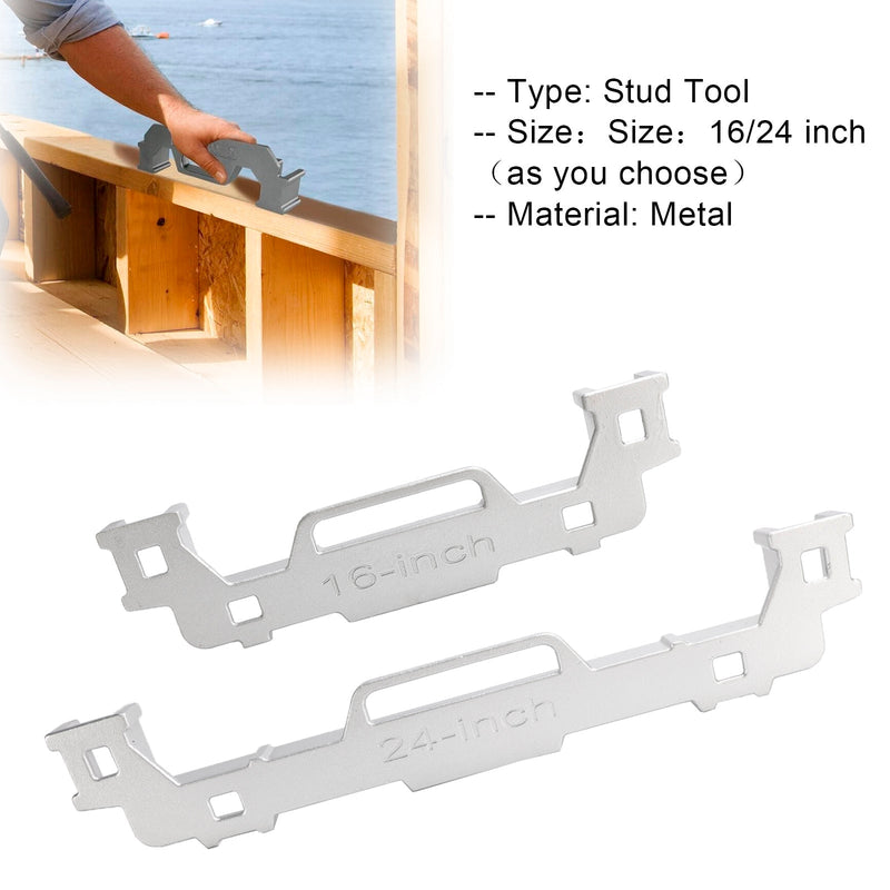 Stud Tool Kehystys Tarkkuus Asettelu tuuma 16/16/24 Wall On-Center Tools Master